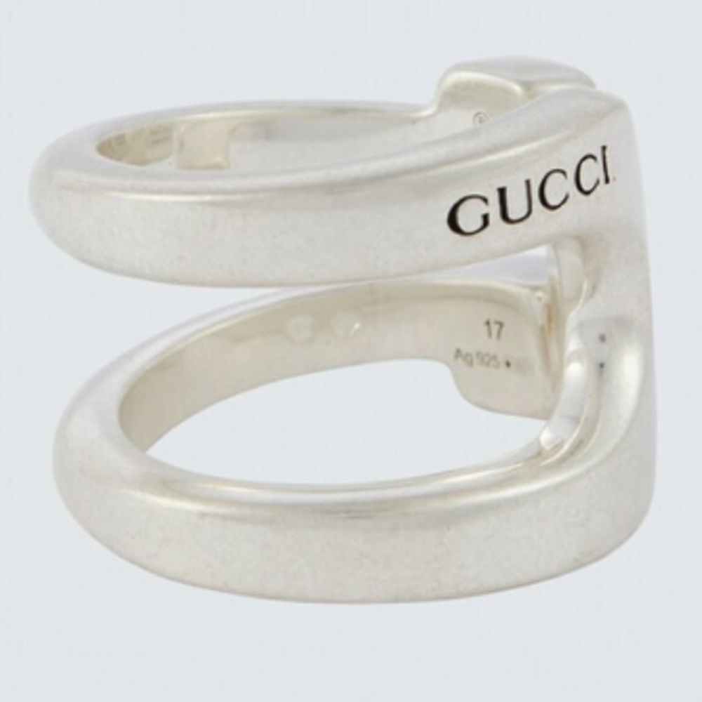 SALE 🔥 GUCCI Sterling Silver Horseshoe Ring NEW